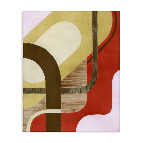 Stupell Industries Modern Wavy Retro Shapes Canvas Art, 24 x 30, by Grace Popp