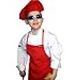 thumbnail image 2 of CHEFSKIN RED Apron Children Kids Fabric (Medium Fits 8-12years), 2 of 2