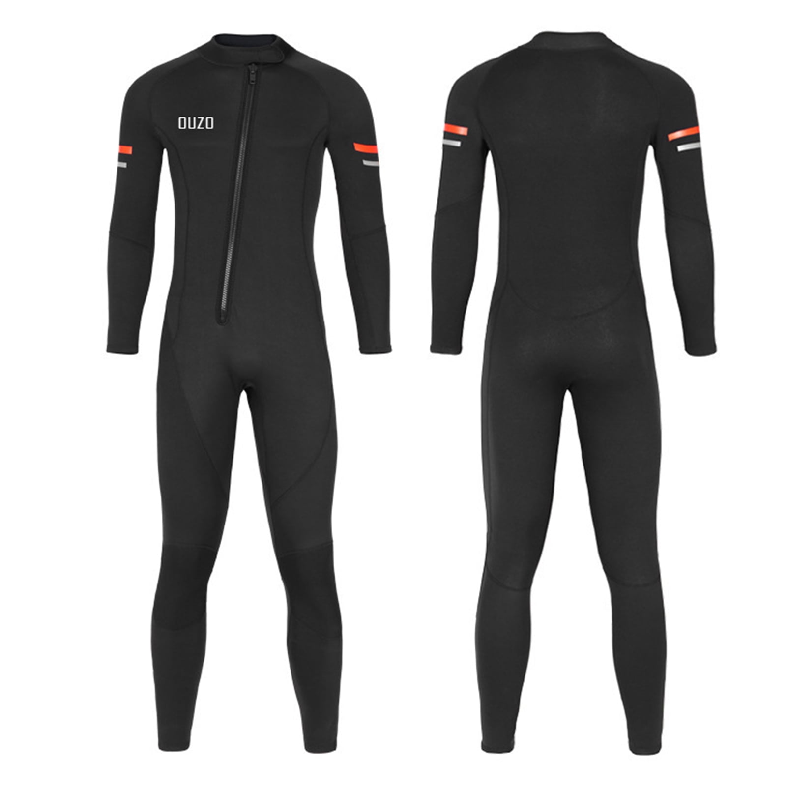 Winter Warm Front Zip Full Body Diving Suit Youth Thin Wetsuit Rash