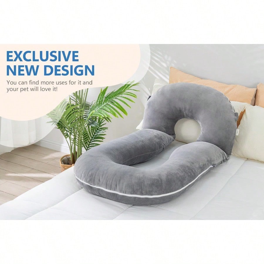 Pregnancy Pillows Detachable Body Pillow For Sleeping Nurse Relax MultiUse Pregnancy Pillows For Pregnant Women Grey