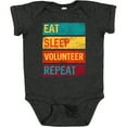 thumbnail image 3 of Inktastic Volunteering Eat Sleep Volunteer Repeat Boys or Girls Baby Bodysuit, 3 of 5