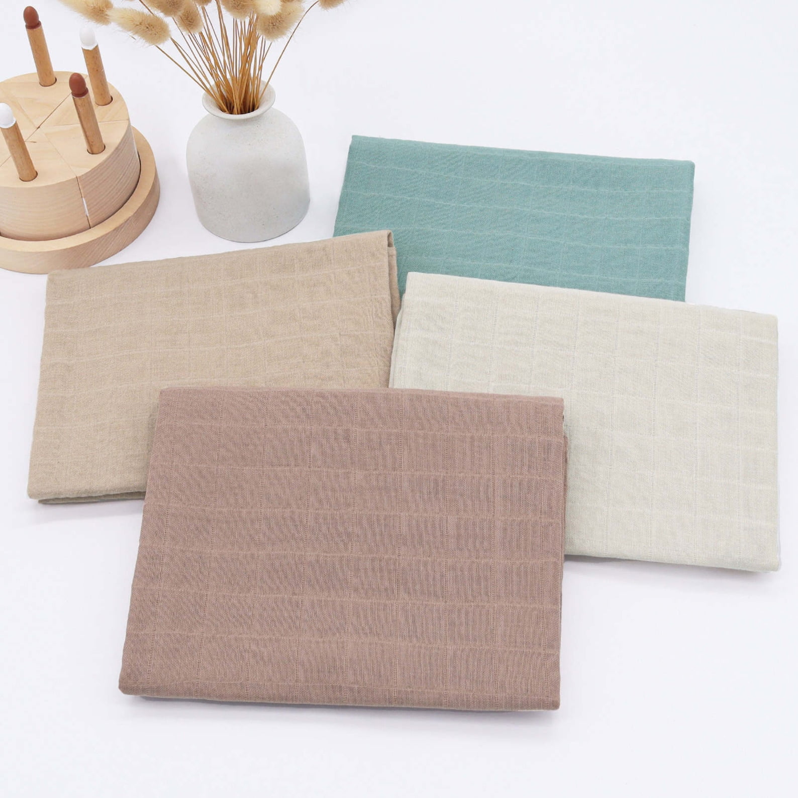 4pc Burp cloth| wash cloth| lovey|Muslin Squares| Bib| bibs| baby girl, baby boy | Newborn|Shower Gift|Swaddle| Organic Cotton |60x60cm