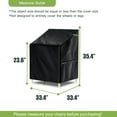 thumbnail image 2 of Patio Chair Covers, Outdoor Stacking Chair Cover, 420D Waterproof Patio Furniture Covers for Outdoor Furniture Covers,Lounge Deep Outdoor Seat Cover, 33.4" L x 33.4" W x 35.4"H, 2 Pack, 2 of 6