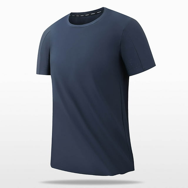pstuiky Camisas de vestir de manga corta para hombre, Camiseta informal de verano para hombre, de color liso, holgada, de manga corta y cuello redondo ropa de hombre xxxxxl