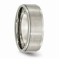 thumbnail image 4 of Titanium Ridged Edge 8mm Brushed and Polished Band Size: 13; for Adults and Teens; for Women and Men, 4 of 6