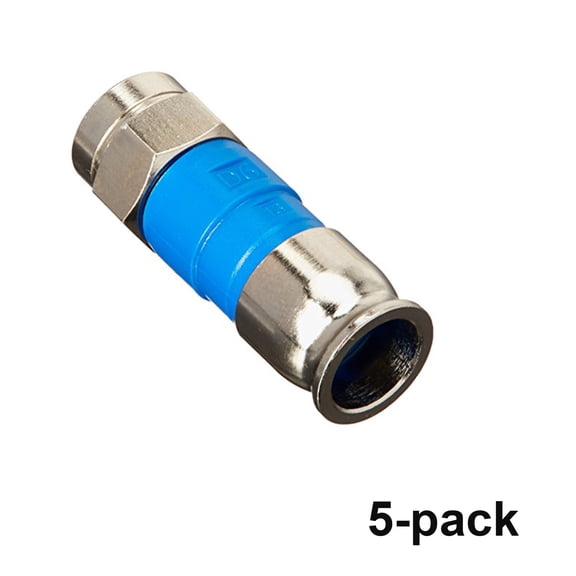 PPC BELDEN SNSD6 Blue RG6 Snap-N-Seal Compression Connectors Pack of 5