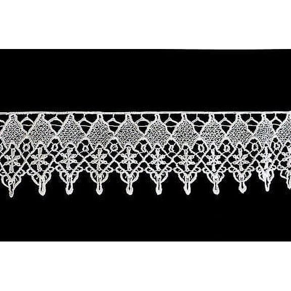 Lily 3" White or Ivory Floral DIY Sewing Craft Guipure Venice Lace Trim by Yard