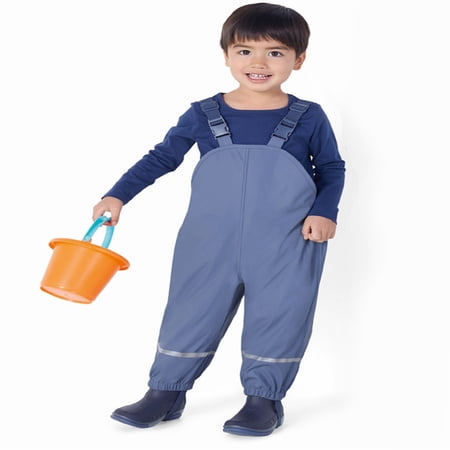 EnJoCho Toddler Girls Rain Pants 𝖶aterproof Suspender Bib Overalls Lightweight Mud Dirty Proof Rain Suit Outdoor Play Kids
