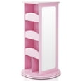thumbnail image 3 of Guidecraft Kids' Rotating Dress Up Storage Center - Pink: Children's Bedroom Armoire, Open Closet Clothing Organizer with 2 Mirrors, 3 of 7