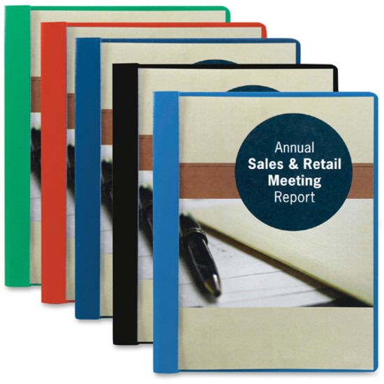 Smead Letter Recycled Report Cover - 8 1/2" X 11" - 3 Fastener(s) - 1/2" Fastener Capacity For Folder - Vinyl - Blue - 50% Recycled - 25 / Box
