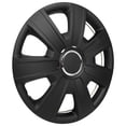 thumbnail image 3 of CCIYU 4 X Full Hub Cap PP Black 14" Rim HubCap Wheel Skin Cover Caps Set Covers Replacement Snap-On, 3 of 5