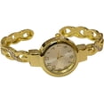 thumbnail image 3 of Blekon Collections Women's Crystal Embellished Twist with Round Face 25mm Metal Cuff Bracelet Watch, 3 of 5