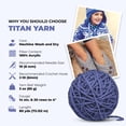 thumbnail image 4 of Mary Maxim Bulky Yarn, Weight 5 Chunky Yarn for Crocheting and Knitting - Dark Denim, 4 of 7