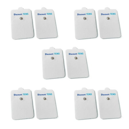 Comp Unit - TENS Electrodes Compatible with Omron - 10 (5 Pair) XL Omron Compatible Replacement Pads for TENS Units - XL Omron Compatible TENS Unit Electrodes - Discount TENS Brand