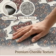 thumbnail image 6 of ODIKA 6'x9' Washable Area Rug Bedside Way Traditional Blooming Ornate Border Emblems Vintage for Family Room, Living Mater Bedroom, Non-Slip, Easy Care, 6 of 7