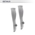 thumbnail image 4 of Calcetines de ciclismo Unique Bargains, secado rápido, absorben sudor, anti-fricción, al aire libre, gris, tamaño M, 1 par, rayas irregulares., 4 of 6