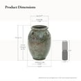 thumbnail image 4 of LuxenHome Antiqued Terracotta Jar Vase, Rustic 17-Inch Green & Brown Flower Holder, 4 of 10