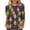 Gold, variant on Gbsyewxs Mardi Gras Tops For Women Crew Neck 3/4 Sleeve Pacthwork Sequined Print Festival Carnival Womens Blouses Gold