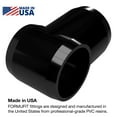 thumbnail image 2 of FORMUFIT PVC Fitting, Slip Slip Tee Hinge, Furniture Grade, 1” Size, Black, 4-Pack (F001STE-BK-4), 2 of 7