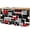 Red, variant on Red Black Geometric Cabinet Curtains 27.6"W x 35.4"L, Modern Color Block Abstract Under Sink Skirt for Bathroom Vanity Kitchen Self Adhesive, Dust-Proof Privacy Curtain for Closet Shelves Laundry