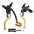 thumbnail image 1 of Motorcycle Lever, 1 Pair Aluminium Alloy Rustproof Nonfading Strong Brake   Lever Comfortable Feel  For 22mm/0.87in Handlebar Gold, 1 of 8