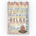 thumbnail image 2 of Blue Ridge Mountains, Camping Rules, Rustic Typography (36x54 Giclee Gallery Art Print, Vivid Textured Wall Decor), 2 of 3