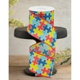 thumbnail image 2 of 2.5" Puzzle Piece Ribbon: Autism Awareness (10 Yards), 2 of 3