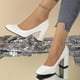 thumbnail image 4 of Zapatos de Caminata de Mujer de Moda Y Versátil Zapatos de Tacón Alto de Tamaño Mayor Estilo Primavera / Verano Zapatos de Trabajo de Moda Y Cómodos, 4 of 5