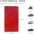 thumbnail image 5 of CCOCC Car Registration and Insurance Holder, PU Leather Glove Box Document Organizer with Magnetic Closure, 6 Clear Pockets Auto Paperwork Wallet, Vehicle Card Holder for Women, Red Car Accessories, 5 of 7