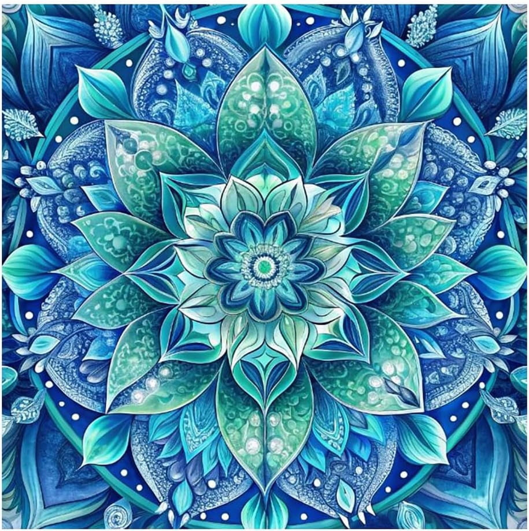 Mandala Diamond Art Kits for Adults, Diamond Painting Kits for Beginners, 5D Round Diamond Dots Gem Craft Art for Home Wall Decor 12x12 inch