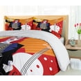 thumbnail image 5 of Ambesonne Abstract Woman Duvet Cover Sets, Music Theme, 2-Queen, Vermilion Multicolor, 5 of 7