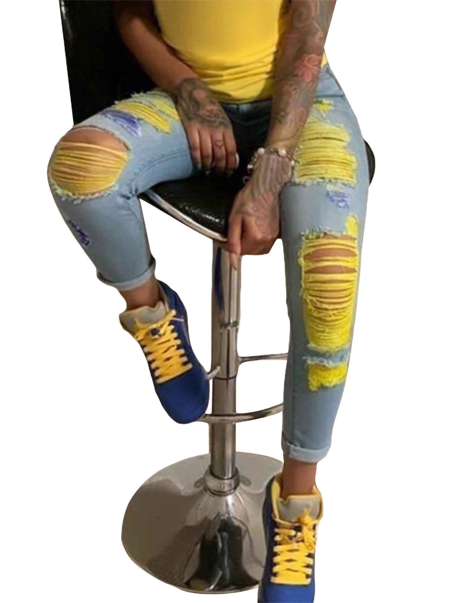 tight ripped jeans