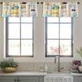 thumbnail image 3 of LALILO Kitchen Curtain Valance Sleep Time Flat With Rod Pocket Window Curtain 52"x 18" Set of 2, 3 of 7