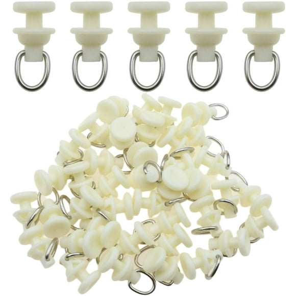 shiyou-100 PCS Plastic Curtain Track Glider Curtain Glider Track Rail Ceiling Sliding Curtain Track Hooks Curtain Glider Hooks for Window Shower Curtain Track