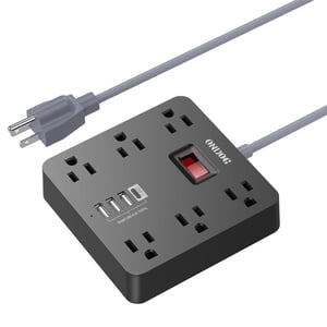 ONDOG 6-Outlet Power Strip with USB, 5 Ft Cord