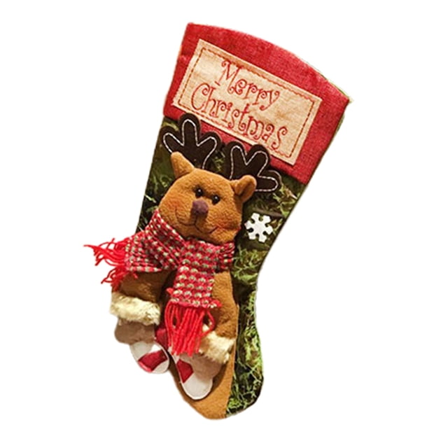 Bolsa De Dulces Colgante Calcetín Bolsa Colgante Navideño Para Relleno Y Decoración Colgante sonducket HA043956-03