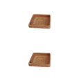 thumbnail image 2 of Advancent Cesta de ratán tejida a mano, caja de almacenamiento Rectangular para aperitivos, caja de decoración, organizador para sala de estar M/21*21*4cm 2piezas, 2 of 6