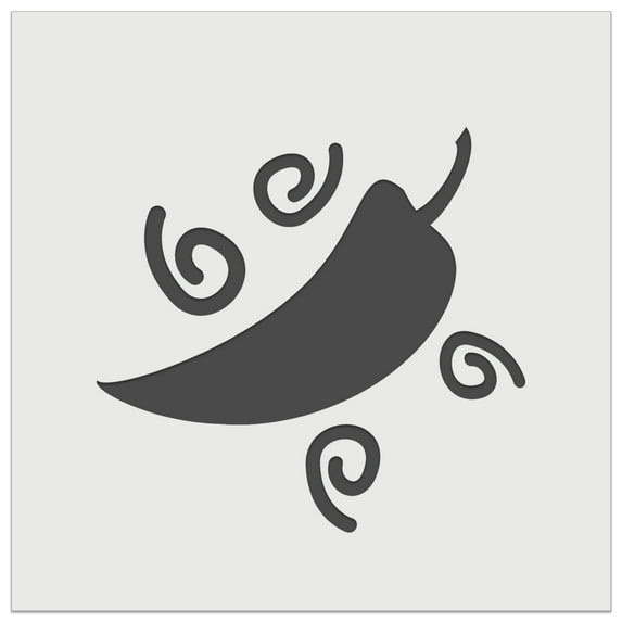 Chili Pepper with Swirls Fiesta DIY Cookie Wall Craft Stencil - 9.0 Inch