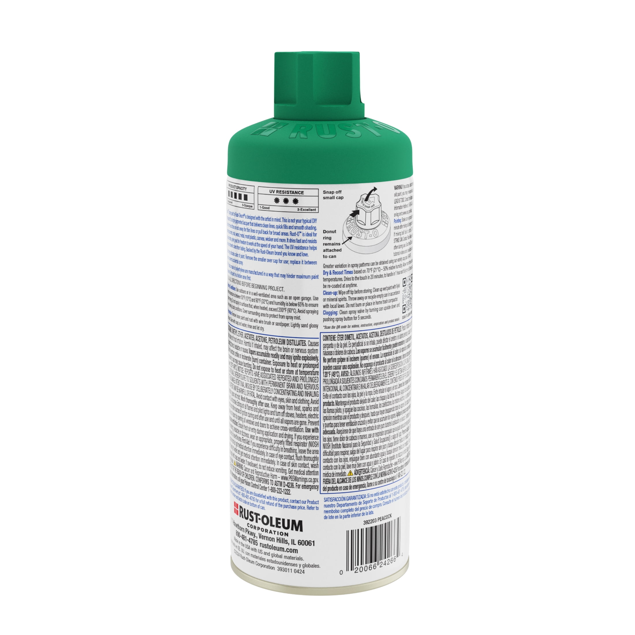 Peacock, Rust-Oleum Rust-O Acrylic Matte Spray Paint-392203, 11 oz