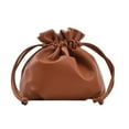thumbnail image 1 of LHSHID Drawstring Bucket Shoulder Bag for Women Fashion Casual Cute Mini Cross Body Small Bag Soft Leather Solid Color Purse, 1 of 6