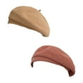 thumbnail image 1 of Gorro De Boina Francesa,Gorra De Boina Reversible De Color Sólido para Mujeres Niñas Señora Adultos Señoras Invierno Sólido Chic Gorro De Boina De Punto De Ganchillo, 1 of 6
