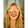 thumbnail image 4 of Pink Mirror Rose Gold Spring Hinge Iconic Teardrop Officer Cop Shade Sunglasses, 4 of 9