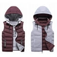 thumbnail image 2 of Men's Autumn and Winter Hooded Thickened Slimming Cotton Clothes Casual Warm Reversible Waistcoat, 2 of 6