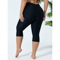 thumbnail image 6 of Charmo Plus Size Swim Bottoms for Womens High Waisted Swim Capris Long Swim Shorts, 6 of 8