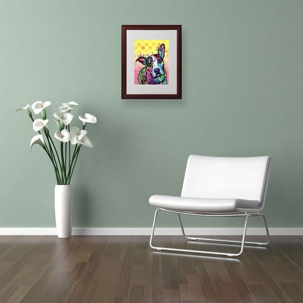 Matted art under acrylic in a wood frame
