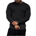 thumbnail image 2 of Aqestyerly Men's Long Sleeve Running T-shirt Sports Stretch Plus Size Comfortable Athletic Base Layer HWRETIE, 2 of 6