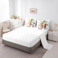 thumbnail image 5 of Homewish Boho Gecko Print 7-Piece Bedding Comforter Set,Vintage Bohemain Pattern King Bedding Sets,White Gray Orange Bed Sheets For Boys Kids,Ultra Soft Home Decor Reversible, 5 of 8