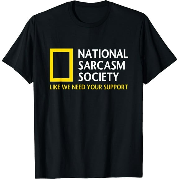 National Sarcasm Society Funny Satirical Parody Designs Short Sleeve T-Shirt