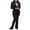 Black, variant on Homenesgenics Sports Set for Women Ladies Fashion Casual Slim Solid Color Suit Suit office Two-piece Suit