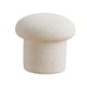 Tabouret Ottoman En Forme De Champignon - Rembourrage En Laine D'agneau - Finition Noyer - Banc Décoratif Multifonction